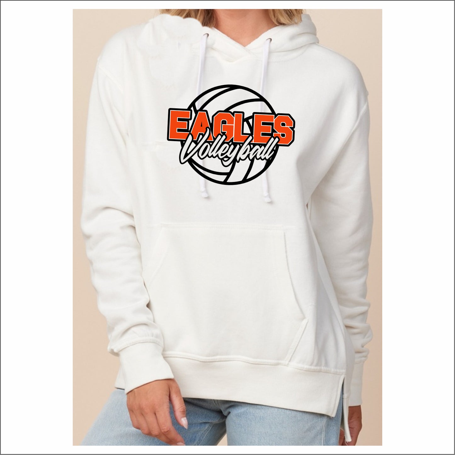 Evans Volleyball Ladies Drop Tail Hooded Sweatshirt