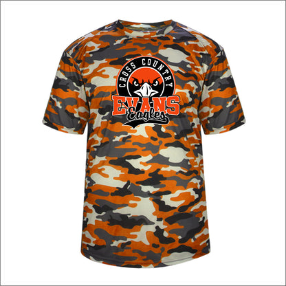 Evans Cross Country Camo Print Performance T-shirt