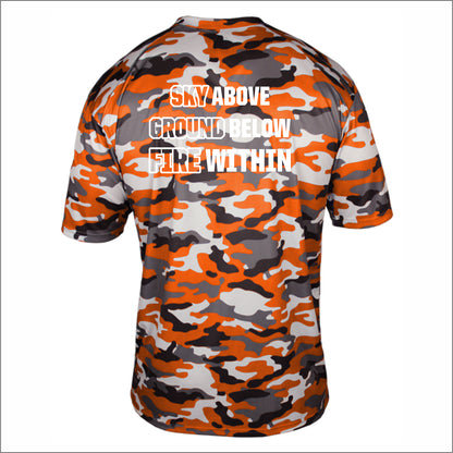 Evans Cross Country Camo Print Performance T-shirt