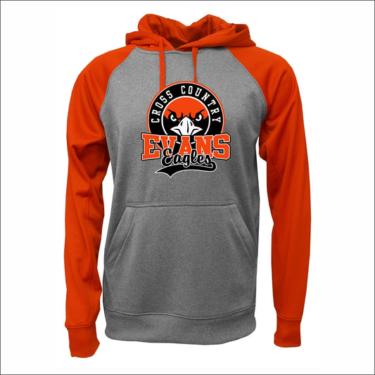 Evans Cross Country Performance Raglan Colorblock Hooded Sweatshirt