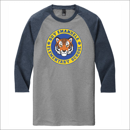 Emanuele Elementary Tri-Blend 3/4 Sleeve Raglan Tee