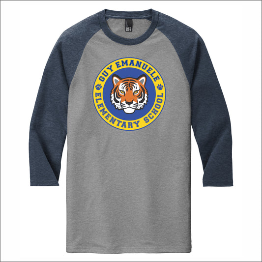 Emanuele Elementary Tri-Blend 3/4 Sleeve Raglan Tee