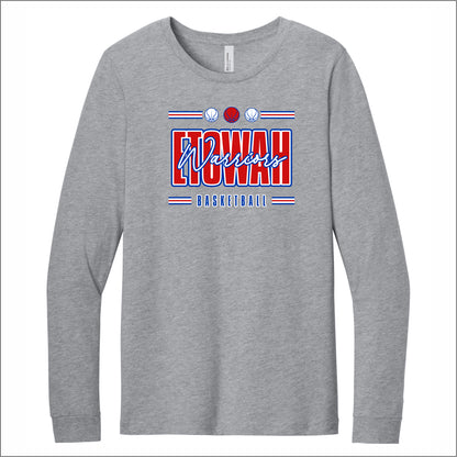 Etowah Basketball Heathered Soft Jersey Long Sleeve T-shirt