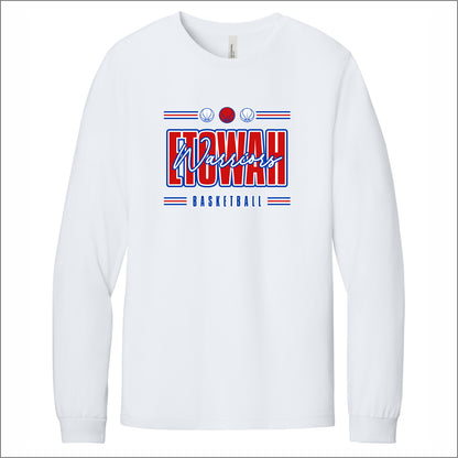 Etowah Basketball Heathered Soft Jersey Long Sleeve T-shirt