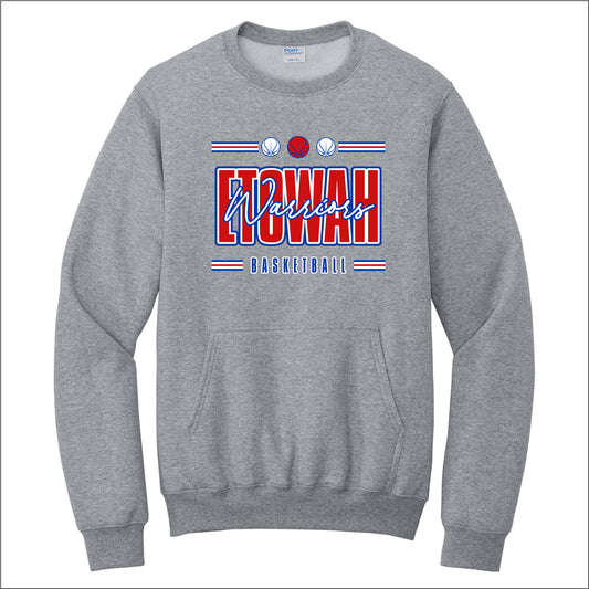 Etowah Basketball Crewneck Pouch Pocket Sweatshirt