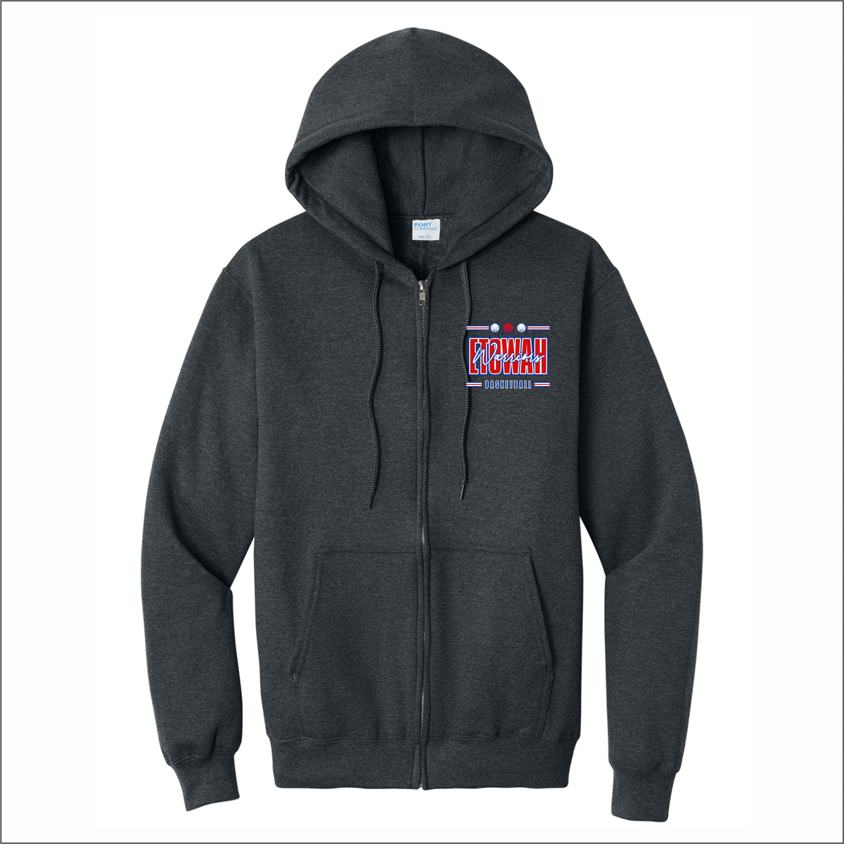 Etowah Basketball Full-Zip Hooded Sweatshirt