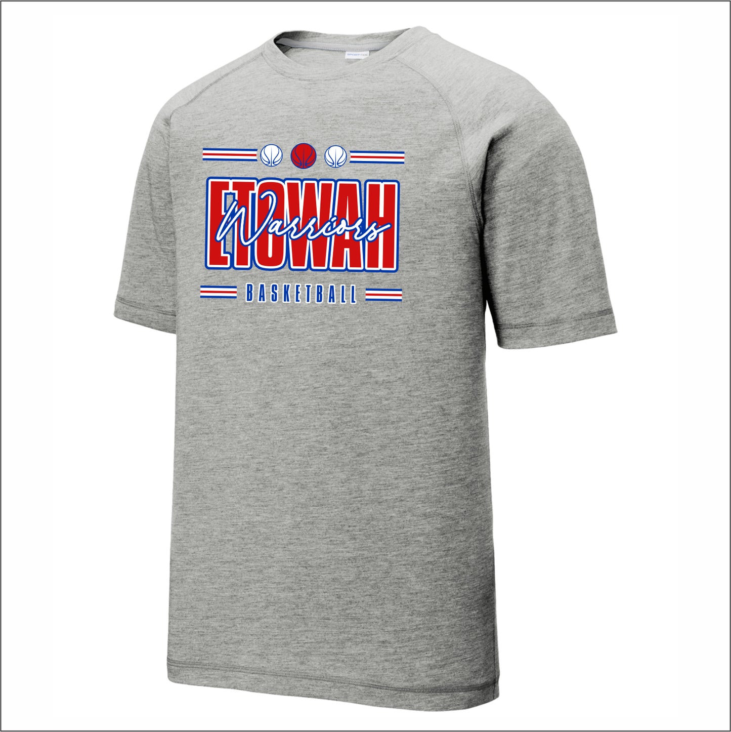 Etowah Basketball Tri-Blend Wicking Raglan Tee