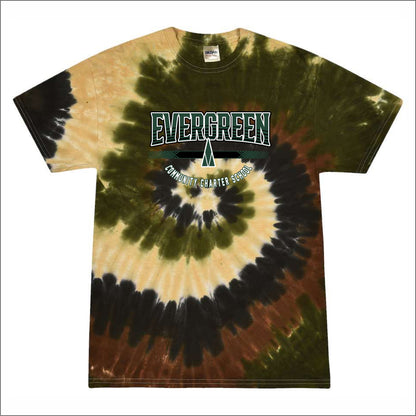 Evergreen Comm Charter Tie-Dye T-shirt - Des. A