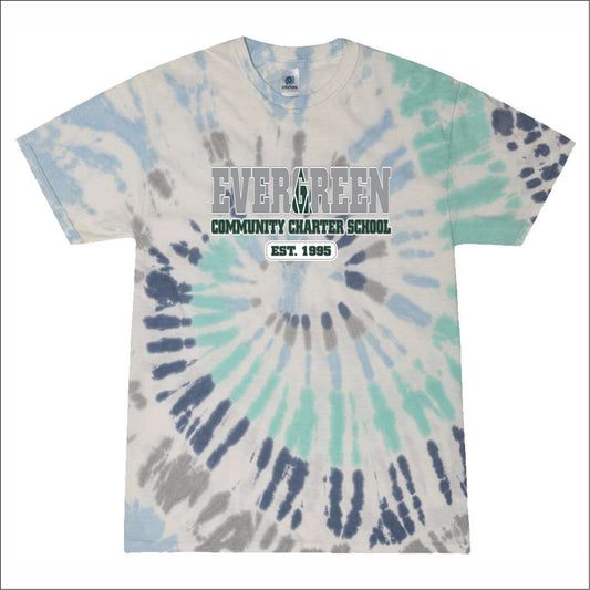 Evergreen Comm Charter Tie-Dye T-shirt - Des. B