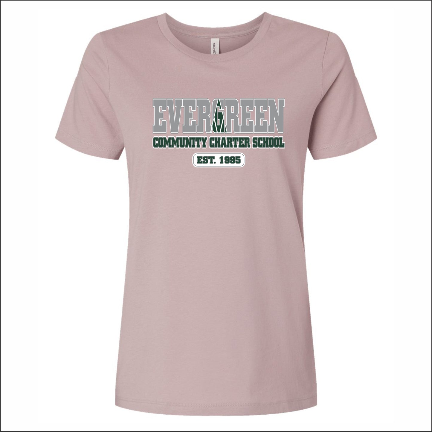 Evergreen Comm Charter Ladies Relaxed Jersey Tee