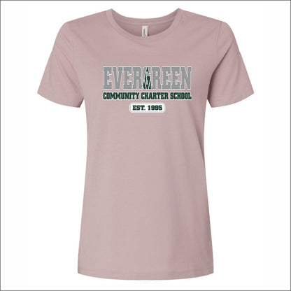 Evergreen Comm Charter Ladies Relaxed Jersey Tee