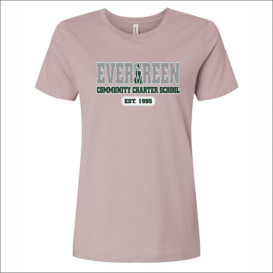 Evergreen Comm Charter Ladies Relaxed Jersey Tee