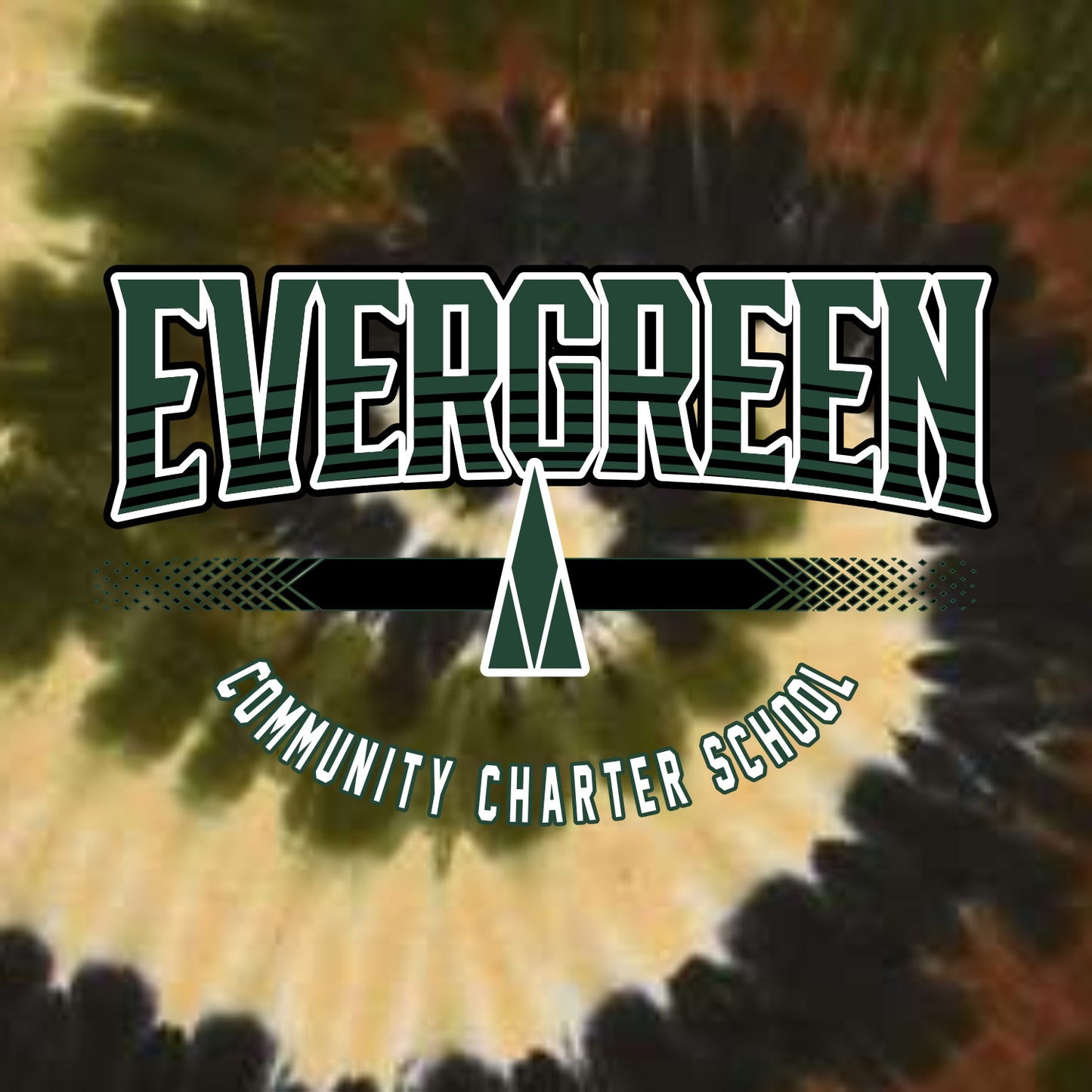 Evergreen Comm Charter Tie-Dye T-shirt - Des. A