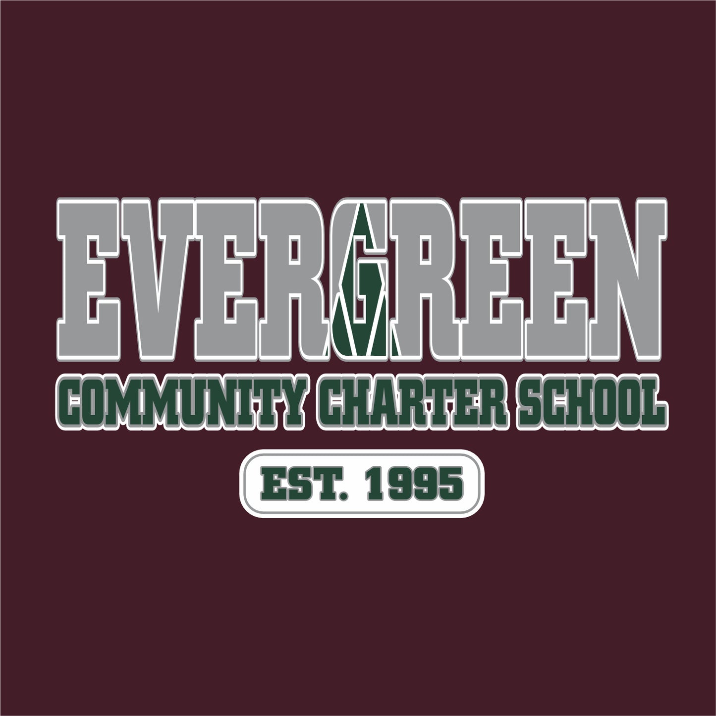 Evergreen Comm Charter Long Sleeve T-shirt - Des. B
