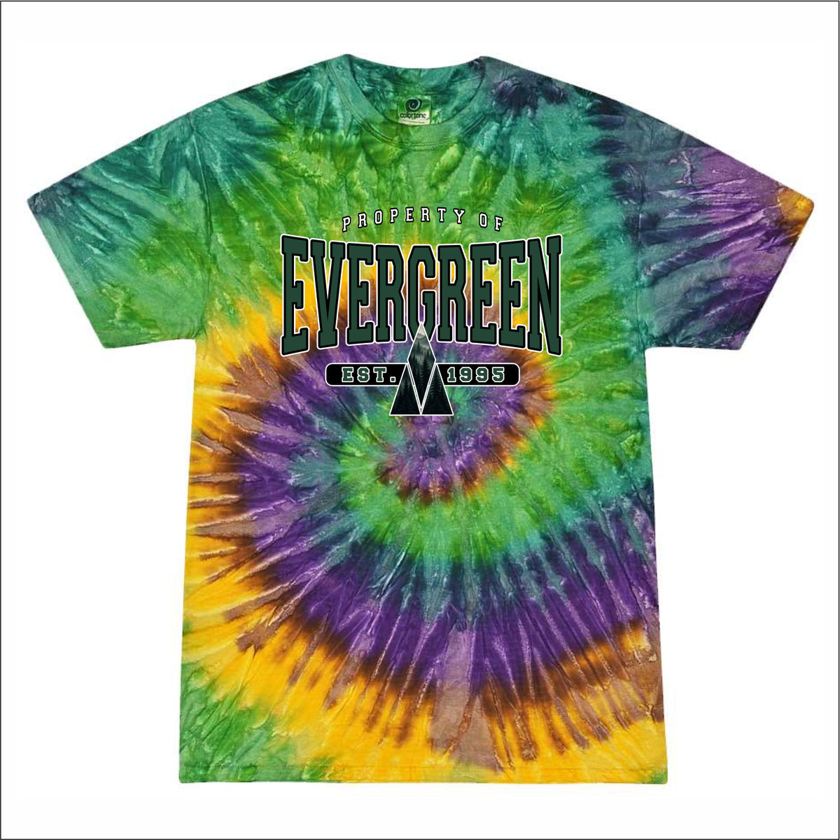 Evergreen Comm Charter Tie-Dye T-shirt - Des. A