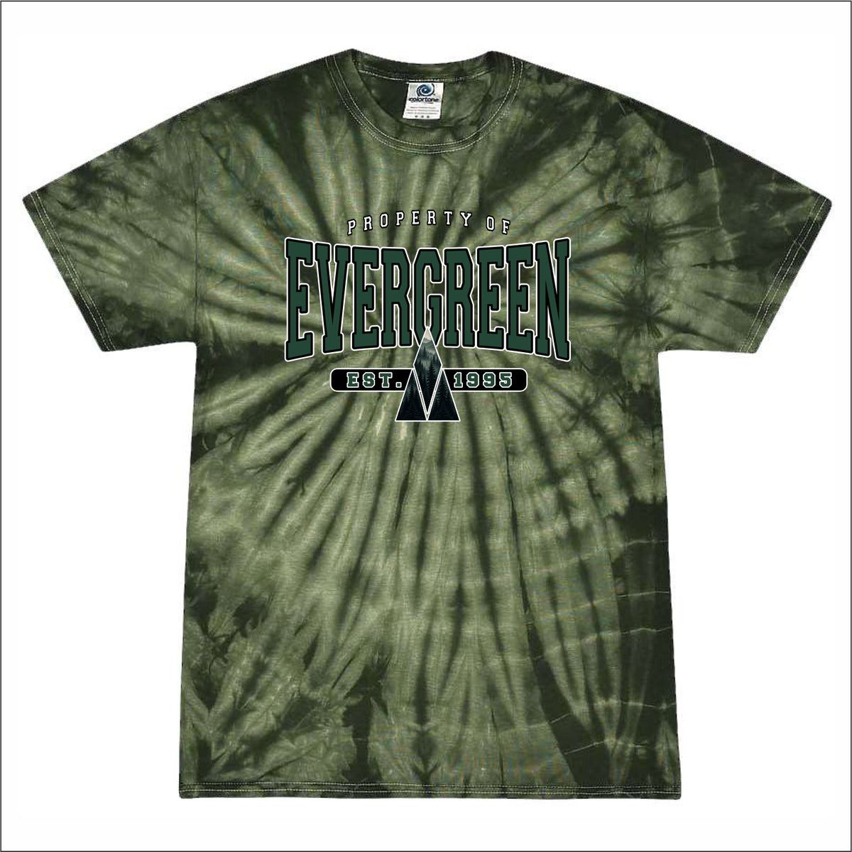 Evergreen Comm Charter Tie-Dye T-shirt - Des. A