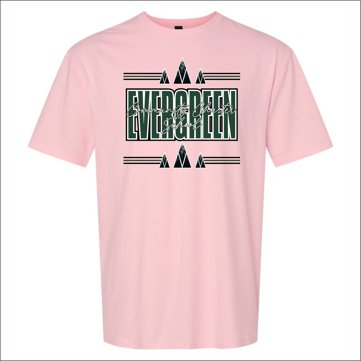 Evergreen Comm Charter Gildan Softstyle Short Sleeve T-shirt - Des. B