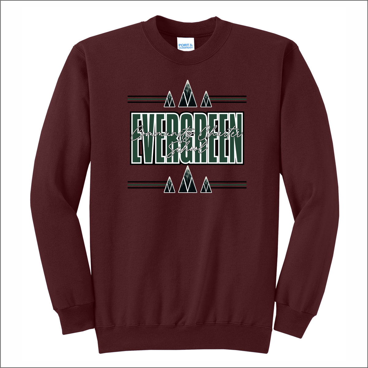 Evergreen Comm Charter Crewneck Sweatshirt - Des. B