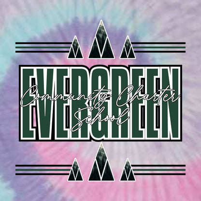Evergreen Comm Charter Tie-Dye T-shirt - Des. B