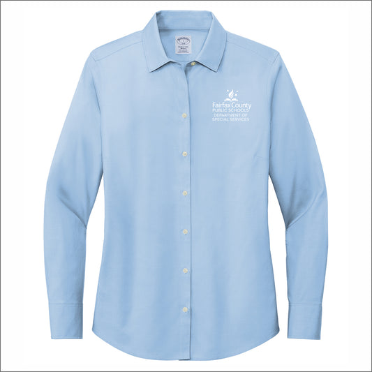 FCPS DSS Ladies Wrinkle-Free Stretch Pinpoint Long Sleeve Shirt