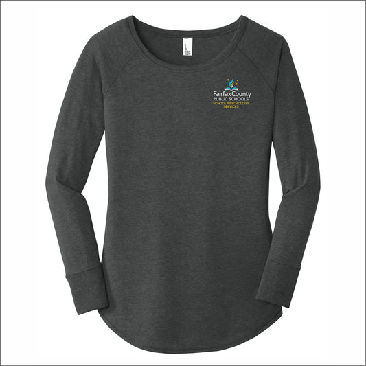 FCPS School Psych Ladies Tri-Blend Long Sleeve Tunic Tee