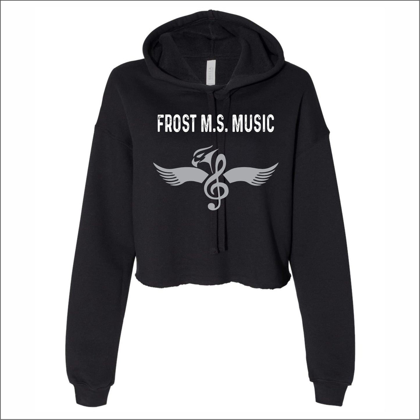 Frost MS Music Ladies Cropped Hooded Sweatshirt