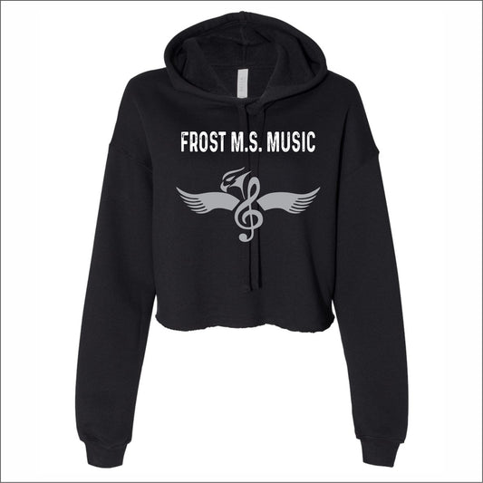 Frost MS Music Ladies Cropped Hooded Sweatshirt