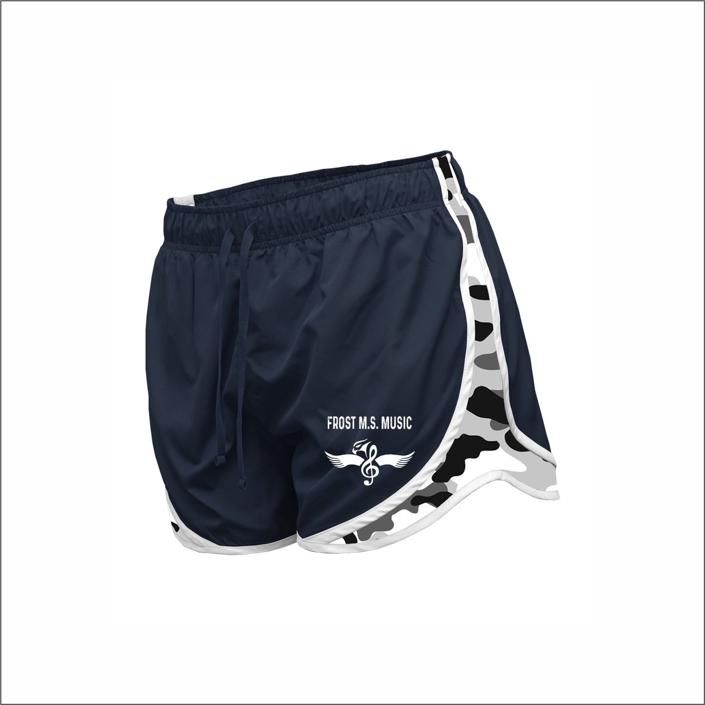Frost MS Music Ladies/Girls Camo Running Shorts