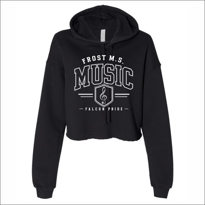 Frost MS Music Ladies Cropped Hooded Sweatshirt