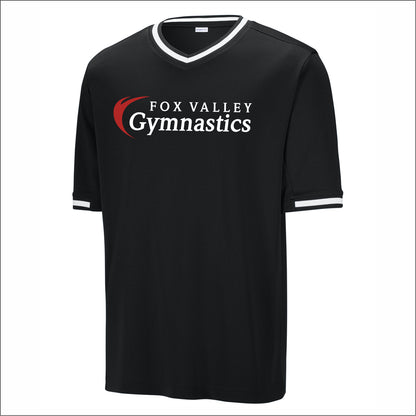 FVPD Gymnastics Sport-Tek® Tough Mesh V-Neck Baseball Jersey