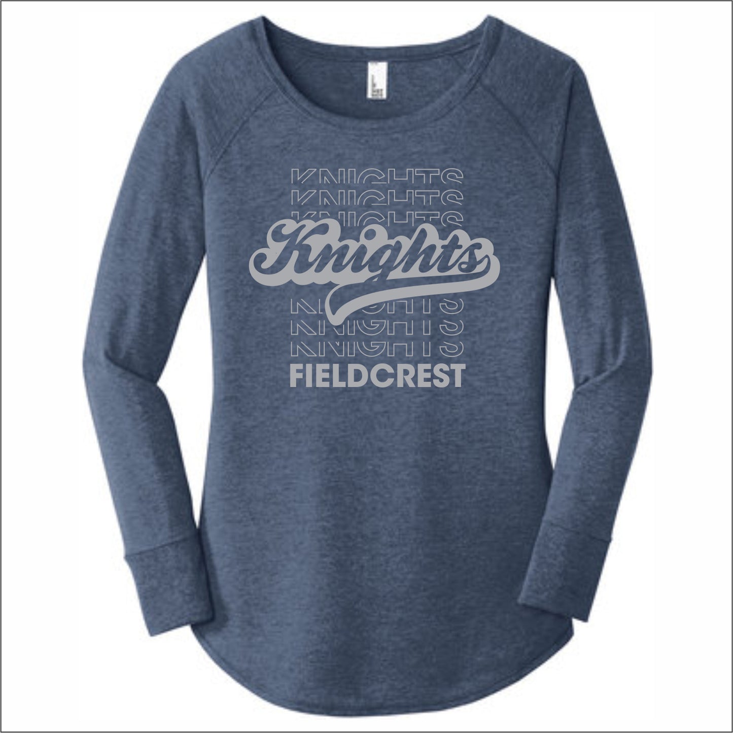 Fieldcrest JFL Ladies Tri-Blend Long Sleeve Tunic Tee