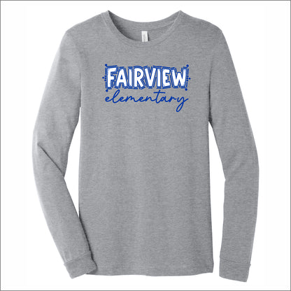 Fairview Elem Staff VA Heathered Soft Jersey Long Sleeve T
