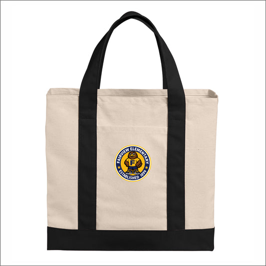 Fairview Elem Staff VA Cotton Canvas Two-Tone Tote