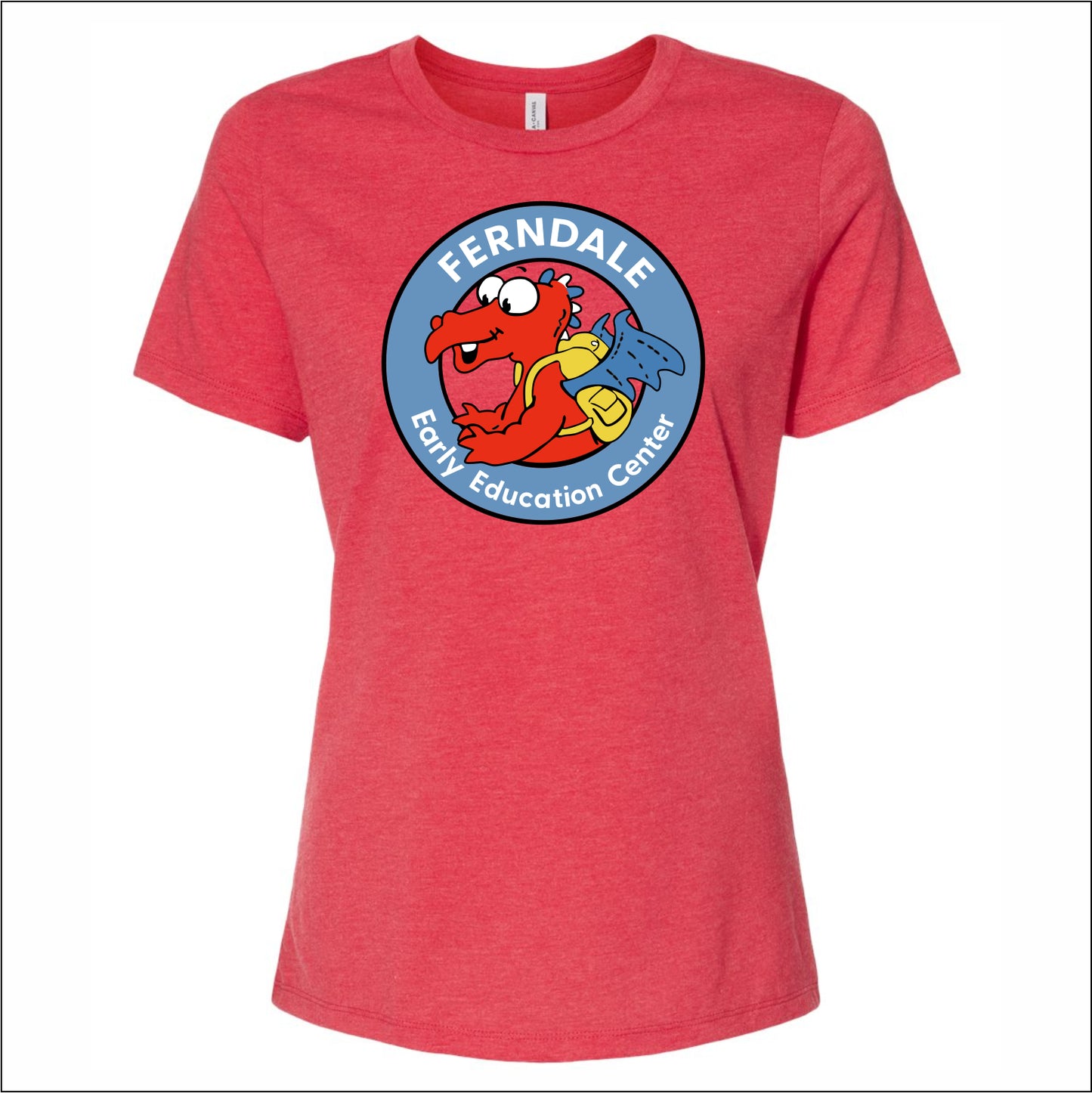 Ferndale EEC Ladies Relaxed Heather V-Neck Tee- Design A