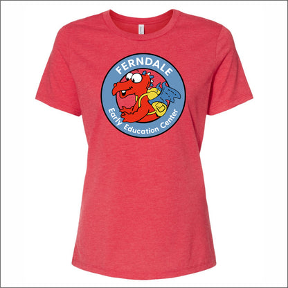 Ferndale EEC Ladies Relaxed Heather V-Neck Tee- Design A
