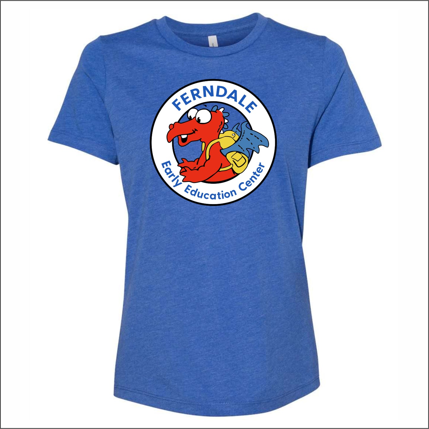Ferndale EEC Ladies Relaxed Heather V-Neck Tee- Design A