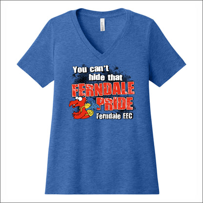 Ferndale EEC Ladies Relaxed Heather V-Neck Tee- Design B