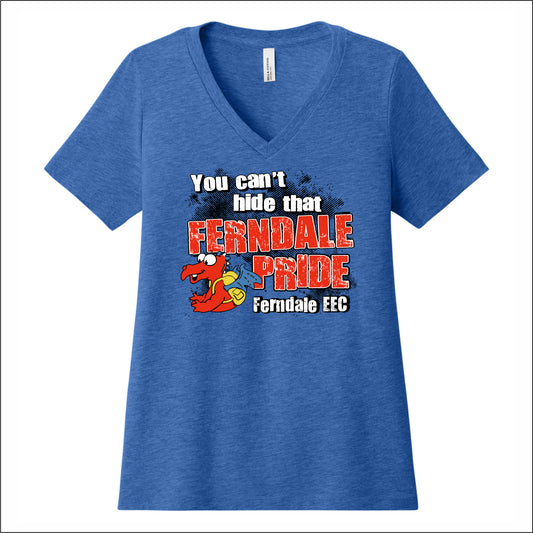 Ferndale EEC Ladies Relaxed Heather V-Neck Tee- Design B