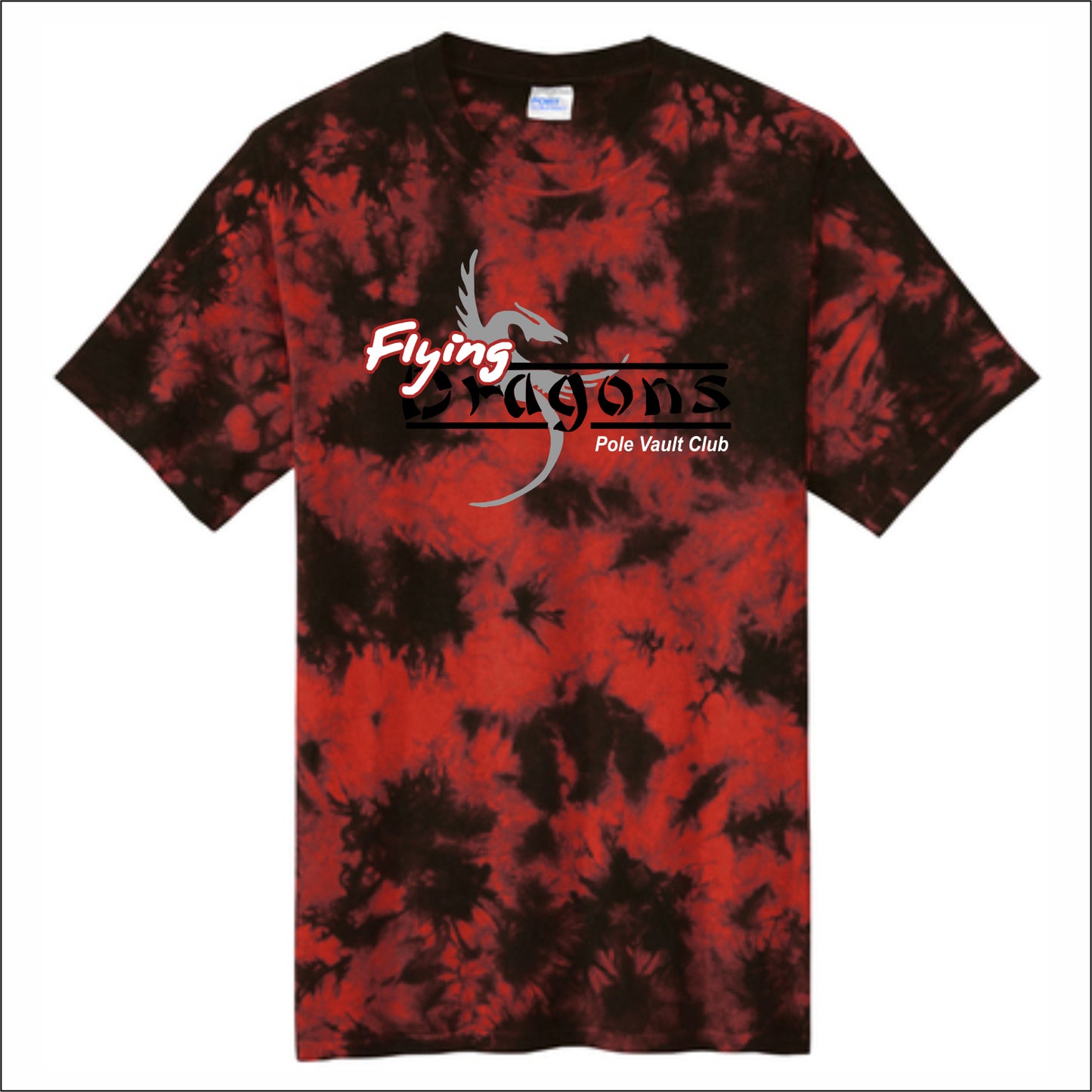 Flying Dragons Crystal Tie-Dye T-shirt