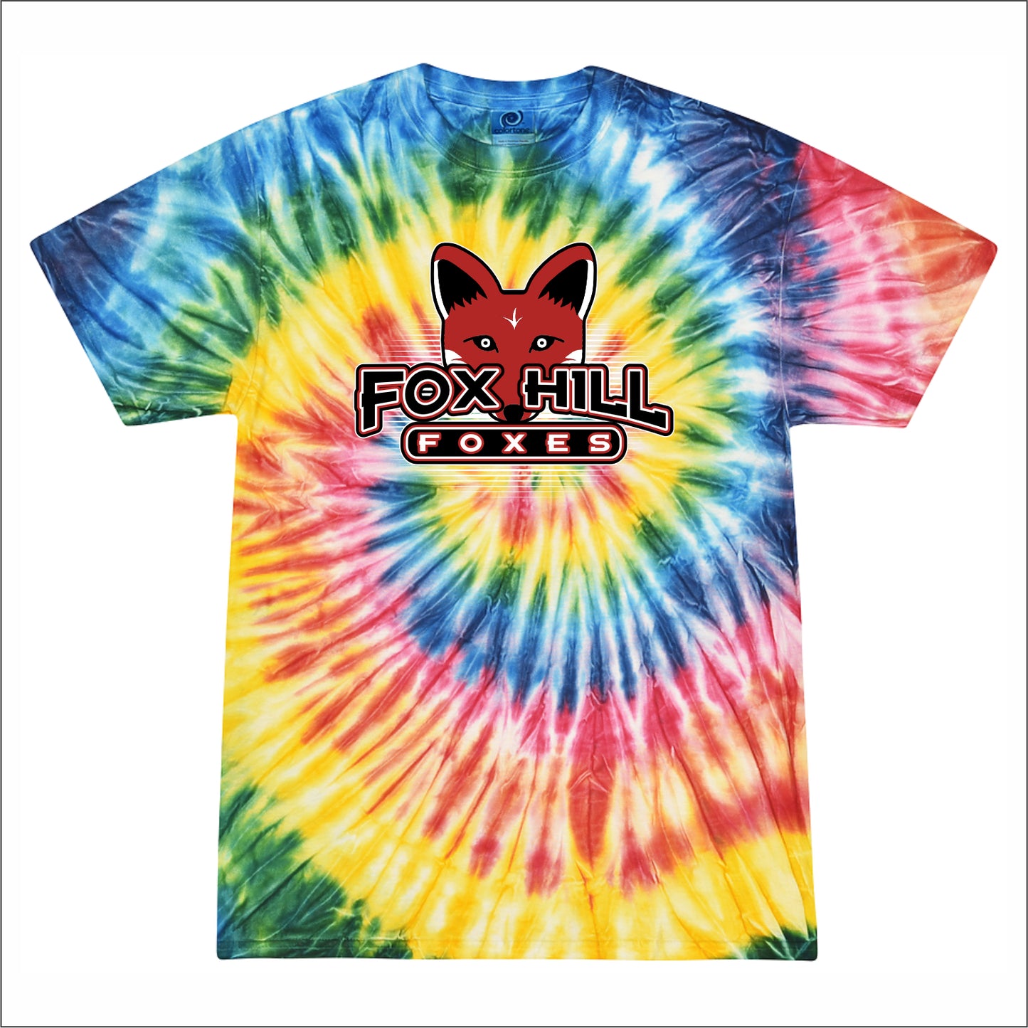 Fox Hill Elementary Multicolor Tie-Dye T-shirt - Des. B