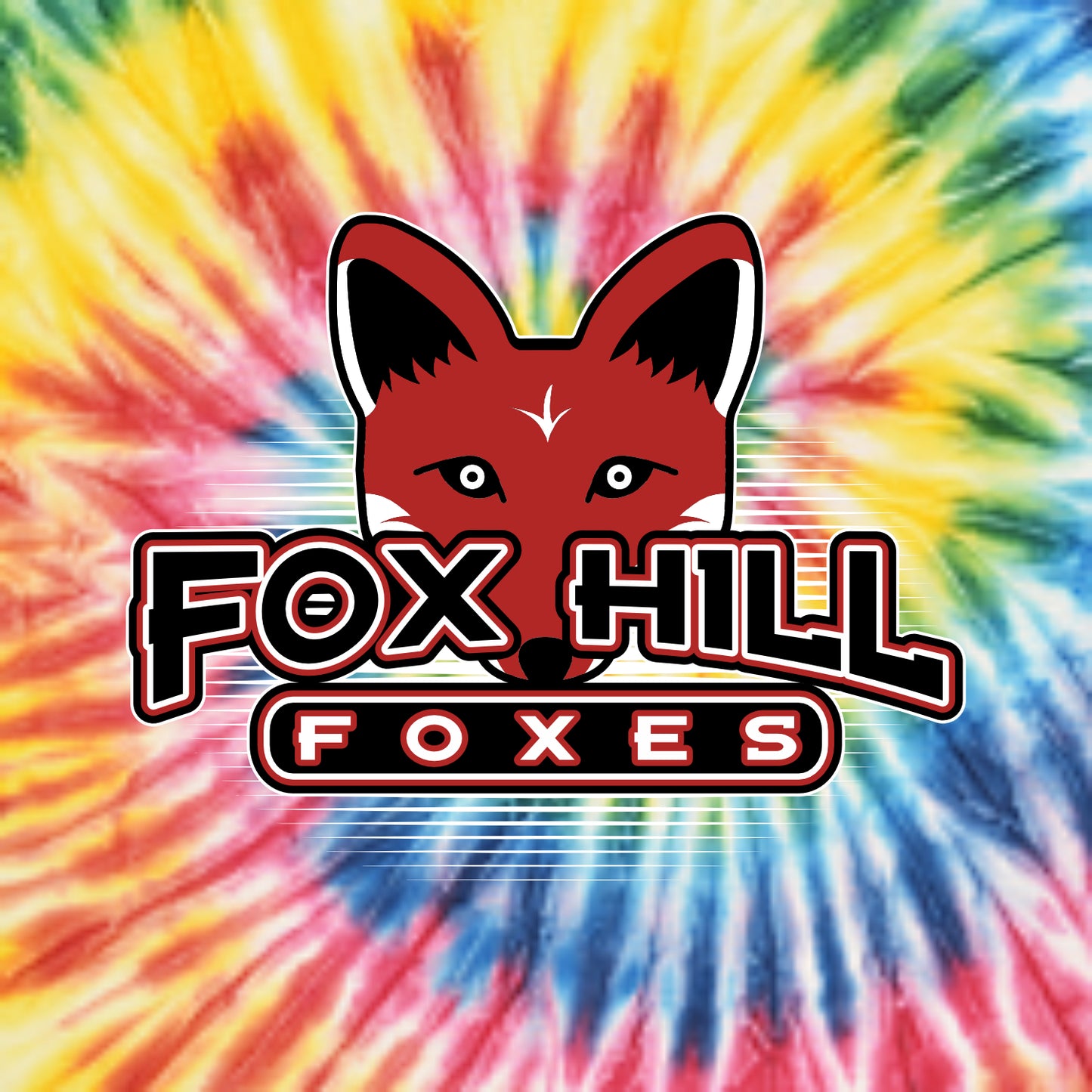 Fox Hill Elementary Multicolor Tie-Dye T-shirt - Des. B