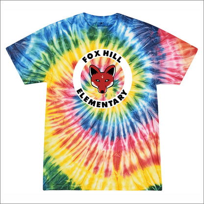 Fox Hill Elementary Multicolor Tie-Dye T-shirt - Des. A