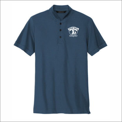 Fox Hill Staff (MA) Stretch Pique 3 Button Henley