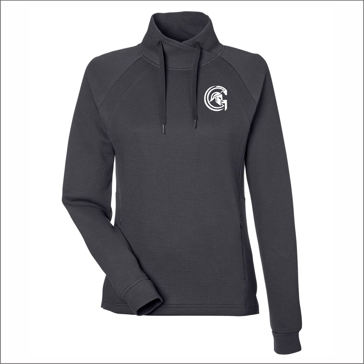 GCMS Staff Ladies Rhythm Waffle Cross-Neck Pullover