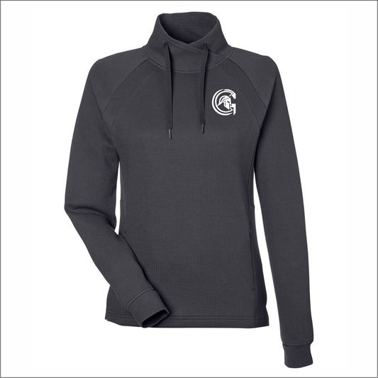 GCMS Staff Ladies Rhythm Waffle Cross-Neck Pullover