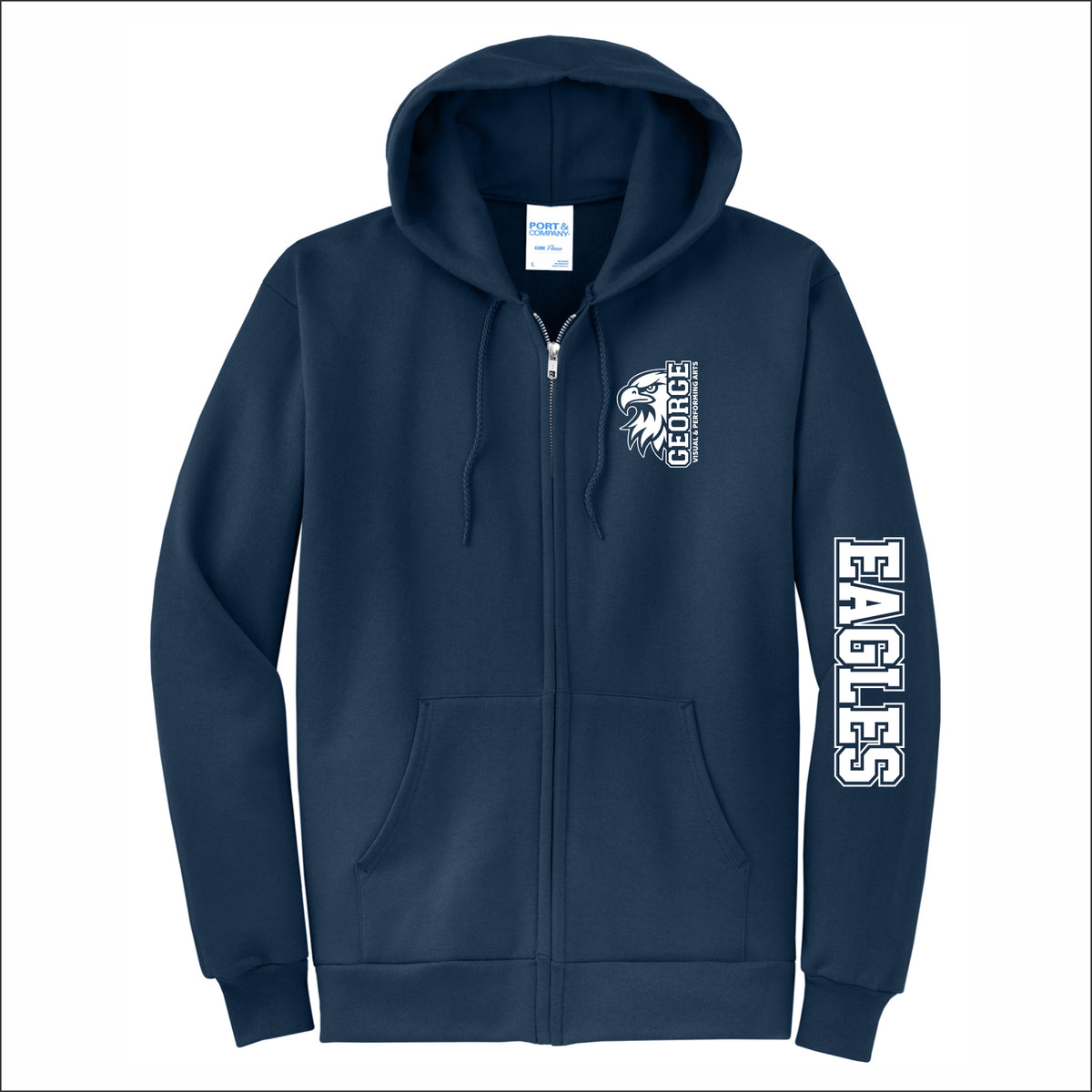 George Visual Full-Zip Hooded Sweatshirt