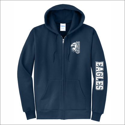 George Visual Full-Zip Hooded Sweatshirt