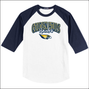 Golden Hills School 3/4 Sleeve Baseball T-shirt