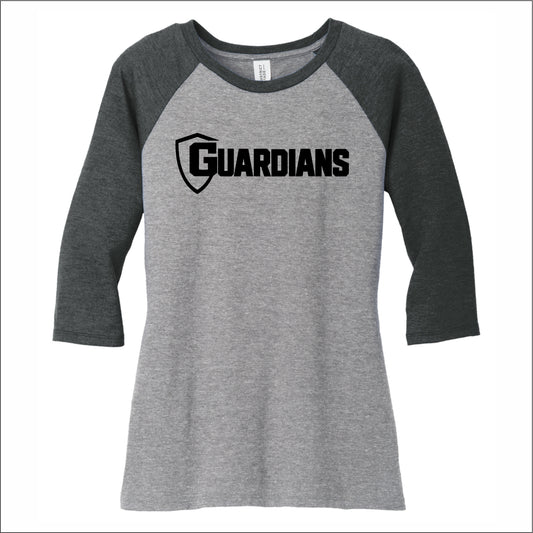 BNGSA Guardians Ladies Tri-Blend 3/4 Sleeve Raglan Tee