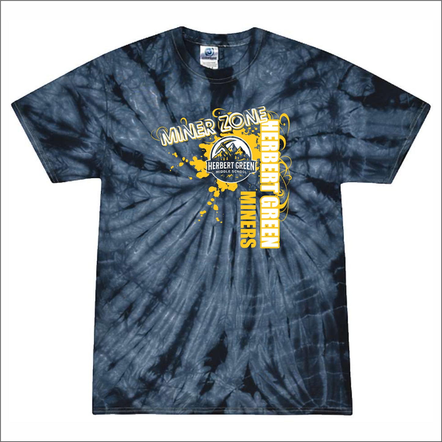 HGMS Spiritwear Multicolor Tie-Dye T-shirt - Des. B
